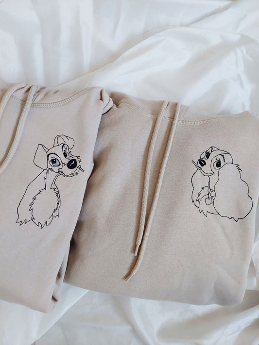 Λαίδη και Αλήτης χειροποίητο φούτερ